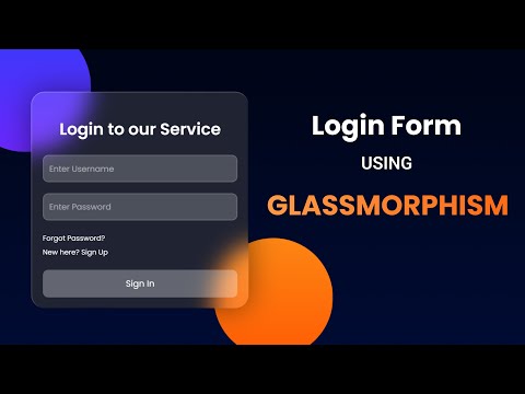 Create Stunning Glassmorphism Login Form with FREE Source Code