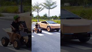 The Father Successfully Built Cybertruck was Thanked by Billionaire Elon Musk #homemade #cybertruck