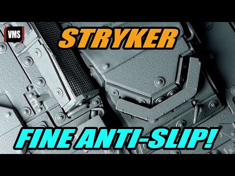 Make fine anti slip coating on a Stryker model - VMS Hull Tex Air tutorial