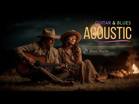 Slow Blues Guitar for Relaxing Nights ~ Campfire & Full Moon Melodies