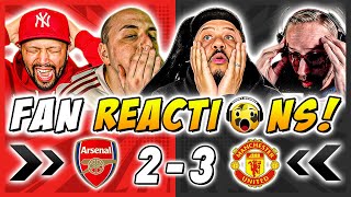 Arsenal Fans MELTDOWN 🤬 Reactions to Arsenal 2-3 Man United | Premier League Fan Reactions