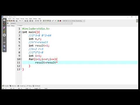 Power of a number in C | pow() in C Programming |