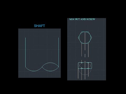 Shaft and M14 nut and screw construction in AUTOCAD | CSEC TD