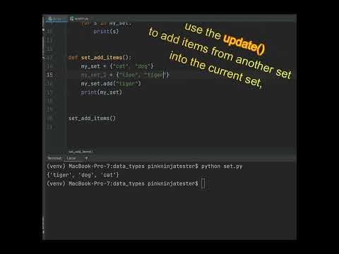Python Sets  #2  Add