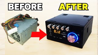 DIY powerful bluetooth ultra bass subwoofer amplifier from  computer power supply