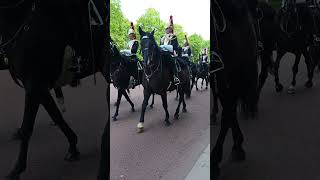 Changing the guard at Buckingham Palace #palace #horses #london