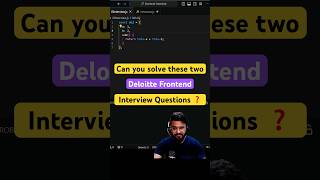 #day64 - Can you solve these #javascript questions asked in #deloitte interview #coding #frontend