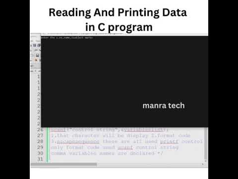 Reading and Printing data in cprogram/mark list are created/printf and scanf statement in c
