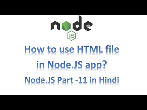 How to use HTML page in Node.JS application | Node.JS Tutorial in Hindi Part-11