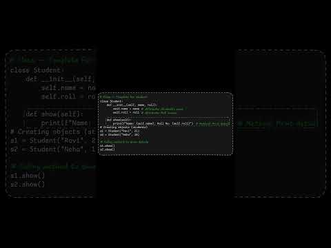 Day-13 of Learning Python (What is O.O.P.?) #python #ai #programming #coding #codingjourney