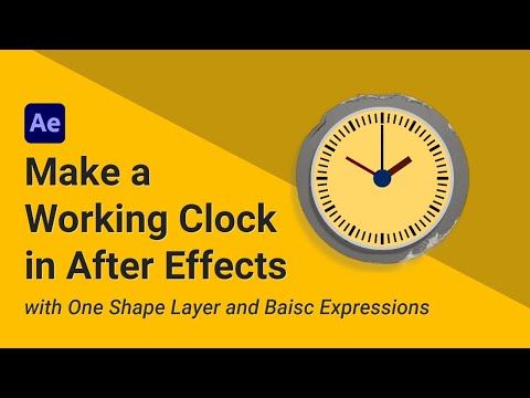 Make a Clock in After Effects with a Shape Layer and Expressions! / After Effects Beginner Tutorial