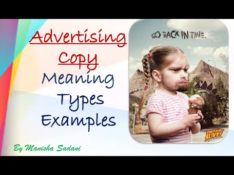 ADVERTISING COPY || Hindi || Meaning || Essential's || Element's || Type's + Examples