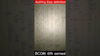 auditing Defination// #ccsuniversitymeerut #auditing #studynotes #bcom6thsemester #ccsu
