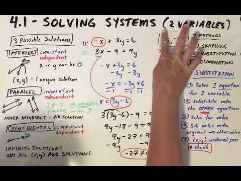 4.1 - Solving Systems (Part 2 of 3)