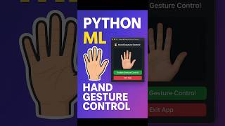 👉 Python ML Hand Gesture Control 🖐 | Control Your PC with Gestures (No CV2/No Mediapipe) 🔥 #shorts