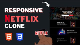 Netflix clone with HTML and CSS (tutorial for beginners)