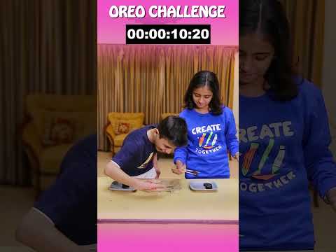 Oreo Challenge 😆😋 #shorts #youtubeshorts
