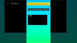 Spring Interview Questions- What are the advantages of Spring Framework? #springtutorialbyshristi