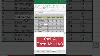 Excel Shortcut Tricks- Center Alignment😛 #excel #msexcel #eleganceacademy #ytshorts #shorts #align