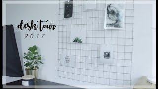 minimal desk tour 2017 | asthetic, pinterest inspired