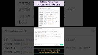 #Tableau #Parameters - CASE and IF ELSE #tableautips #tableaututorial #calculations #tableaudesktop
