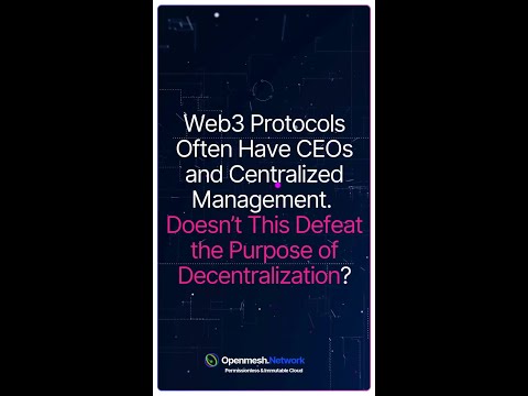 Web3 protocols often have CEOs and Centralized Management #shorts