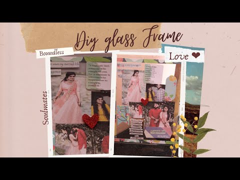 Easy glass frame 😍🖼 #weddingdaygift #easyto make #handmadegiftideas #anniversarygifts #birthdaygift❤
