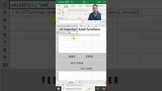 Most Important 10 Excel Functions using AI | List Function Explained