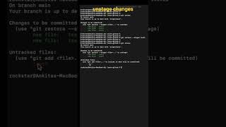 git unstage changes | undo git add #gitlab #linux #git #gittutorial #devops #versioncontrol