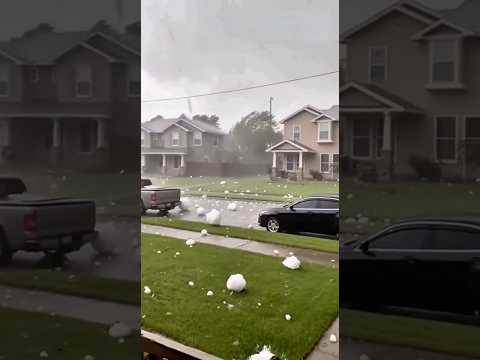 RUN! MONSTER Hail! 😳 #hailstorm #nature #storm #weather #crazyweather