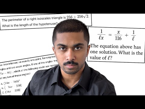 I took the SAT yesterday. These were the 3 hardest math problems.
