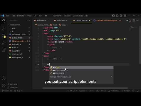 How To: Create a HTML, CSS and JS File.