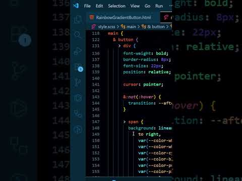 Rainbow Gradient Button | #short #coding #programming