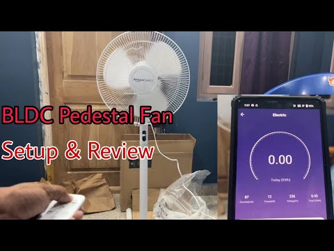 BLDC Pedestal Fan Setup & Review | Amazon Basics | Atomberg Pedestal Table Fan | Watts Power Test