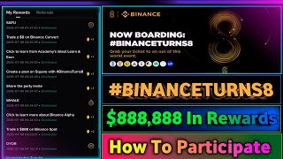 Binance TURNS8 New Offer Today || Complete All Tasks & Collect Crypto Star Signs || How To Particip.