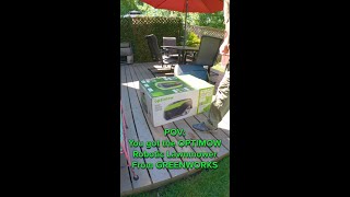 The Optimow Robotic Lawn Mower by Greenworks