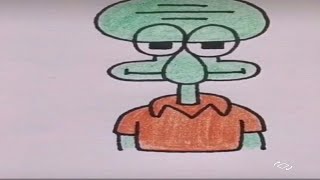 رسم شخصية شفيق في كرتون اسبونج بوب  Drawing Shafiq character in cartoon SpongeBob