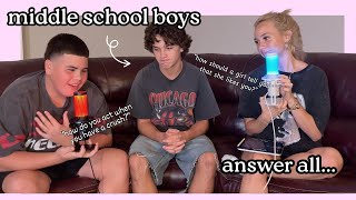 What are MIDDLE SCHOOL Boys Really Thinking?...ft. my lil bro