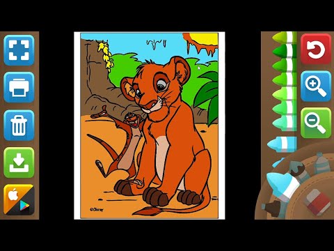 LEARN COLORS CARTOON TIMON SINGING TO SIMBA