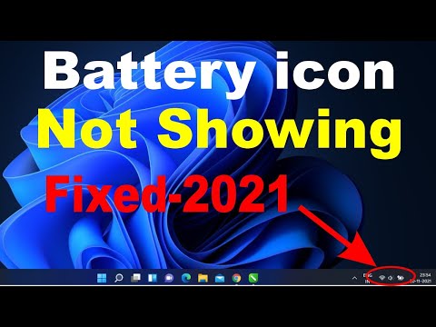 How to Fix Battery Icon Not Showing in Taskbar Windows (11/10/8.1/7) | Battery Icon Issue Fix