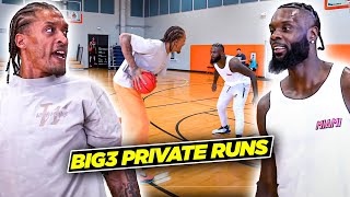 Michael Beasley, Lance Stephenson & Frank Nitty Go 1v1 During Private Big 3 Runs!