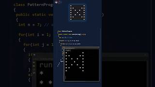 Pattern program in Java - Sand Timer pattern in less than 60 seconds #shorts #patternshorts
