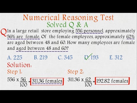 Numerical Reasoning Test | Solved and Explained | Psychometric Test | Numerical Ability Test |