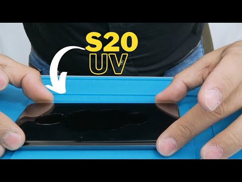How to apply Samsung Galaxy S20 UV glass protector ||Finger Print works || curved glass for s20