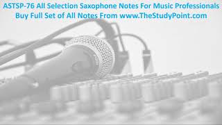 ASTSP76 All Selection Saxophone Notes For Music Professionals