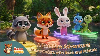 🌈 Color Ride with Raco and Friends | Learn Colors for Kids | Whimsical 3D Nursery Rhyme