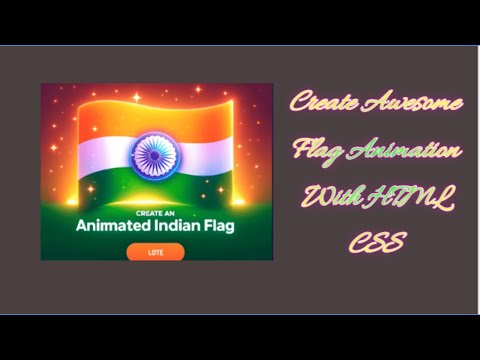 Animated Indian Flag with Republic Day Greeting Using HTML & CSS