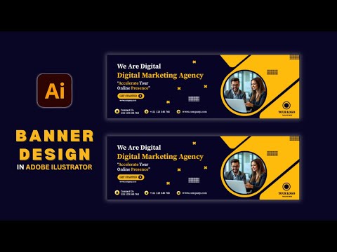 How to Create a Stunning Banner Design in Illustrator 2025 | Easy Tutorial for Beginners