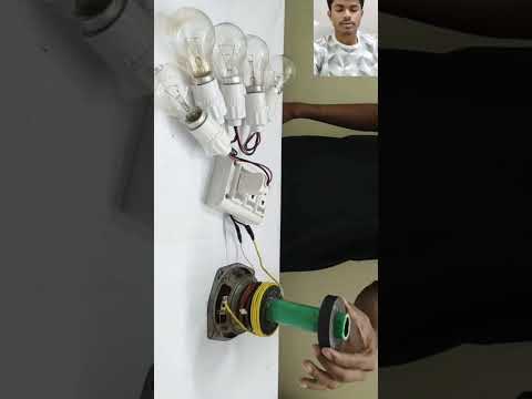 The process of lighting a bulb with spark energy expriment😲#technology #shortsvideo #reels