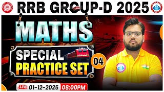 RRB Group D Maths Classes 2025 | RRB Group D Math Practice Set 04 | Group D Maths By Aakash Sir